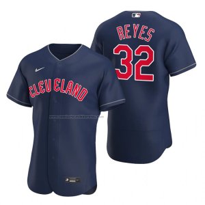 Camiseta Beisbol Hombre Cleveland Guardians Franmil Reyes Autentico Alterno Azul