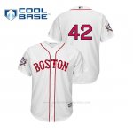 Camiseta Beisbol Hombre Boston Red Sox 2019 Jackie Robinson Day Cool Base Blanco