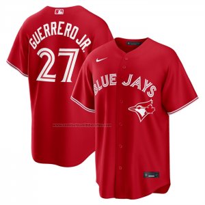 Camiseta Beisbol Hombre Toronto Blue Jays Vladimir Guerrero Jr Dia de Canada Replica Rojo Camiseta Beisbol Hombre Toronto Blue Jays Vladimir Guerrero Jr Dia de Canada Replica Rojo