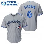 Camiseta Beisbol Hombre Toronto Blue Jays Marcus Stroman 6 Gris Cool Base