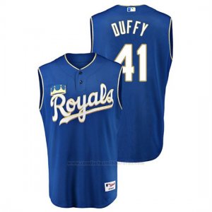 Camiseta Beisbol Hombre Kansas City Royals Danny Duffy Throwback Turn Ahead Azul