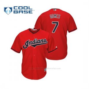 Camiseta Beisbol Hombre Cleveland Indians Yan Gomes Cool Base Majestic Alternato 2019 Rojo