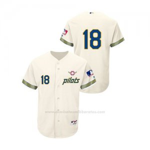 Camiseta Beisbol Hombre Seattle Mariners Yusei Kikuchi Turn Back The Clock Autentico Cream