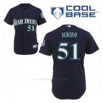 Camiseta Beisbol Hombre Seattle Mariners Ichiro Suzuki 51 Azul Azul Alterno Cool Base