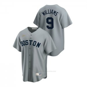 Camiseta Beisbol Hombre Boston Red Sox Ted Williams Cooperstown Collection Road Gris