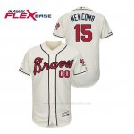 Camiseta Beisbol Hombre Atlanta Braves Sean Newcomb 150th Aniversario Patch Autentico Flex Base Crema