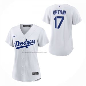 Camiseta Beisbol Mujer Los Angeles Dodgers Shohei Ohtani Primera Replica Blanco Camiseta Beisbol Mujer Los Angeles Dodgers Shohei Ohtani Primera Replica Blanco