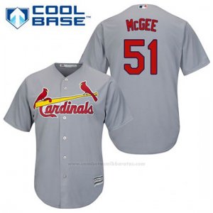 Camiseta Beisbol Hombre St. Louis Cardinals Willie Mcgee 51 Gris Cool Base