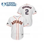 Camiseta Beisbol Hombre Houston Astros Alex Bregman 2019 Postseason Cool Base Blanco