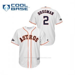 Camiseta Beisbol Hombre Houston Astros Alex Bregman 2019 Postseason Cool Base Blanco