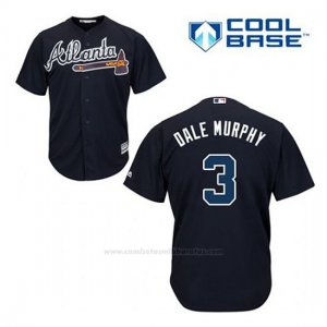 Camiseta Beisbol Hombre Atlanta Braves 3 Dale Murphy Azul Alterno Cool Base