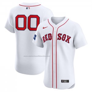 Camiseta Beisbol Hombre Boston Red Sox Elite Primera Personalizada Blanco