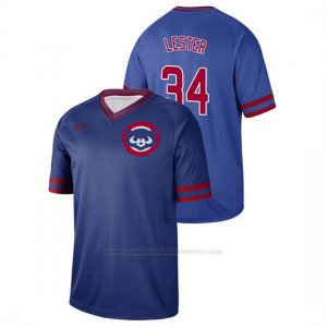 Camiseta Beisbol Hombre Chicago Cubs Jon Lester Cooperstown Collection Legend Azul