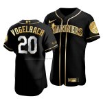 Camiseta Beisbol Hombre Seattle Mariners Daniel Vogelbach Golden Edition Autentico Negro
