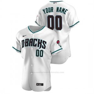 Camiseta Beisbol Hombre Arizona Diamondbacks Personalizada Autentico 2020 Alternato Blanco Verde