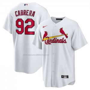 Camiseta Beisbol Hombre St. Louis Cardinals Genesis Cabrera Primera Replica Blanco