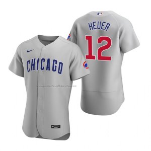Camiseta Beisbol Hombre Chicago Cubs Codi Heuer Autentico Road Gris
