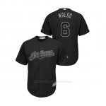 Camiseta Beisbol Hombre Cleveland Indians Mike Freeman 2019 Players Weekend Waldo Replica Negro