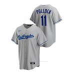 Camiseta Beisbol Hombre Los Angeles Dodgers A.j. Pollock Replica Road Gris