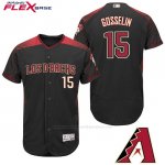 Camiseta Beisbol Hombre Arizona Diamondbacks 15 Phil Gosselin Negro Hispanic Heritage Flex Base