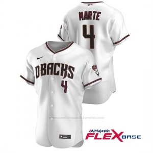 Camiseta Beisbol Hombre Arizona Diamondbacks Ketel Marte Autentico 2020 Primera Blanco Rojo