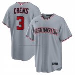 Camiseta Beisbol Hombre Washington Nationals Dylan Crews Carretera Replica Gris