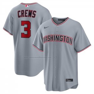 Camiseta Beisbol Hombre Washington Nationals Dylan Crews Carretera Replica Gris