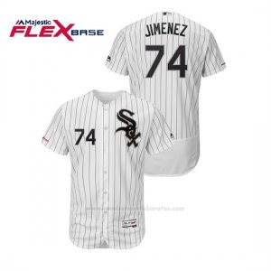 Camiseta Beisbol Hombre Chicago White Sox Eloy Jimenez Flex Base Majestic Autentico Collection Blanco