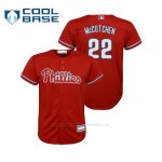 Camiseta Beisbol Nino Philadelphia Phillies Andrew Mccutchen Cool Base Replica Alternato Rojo