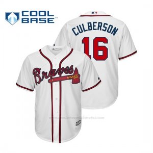 Camiseta Beisbol Hombre Atlanta Braves Charlie Culberson Cool Base Official 1ª Blanco
