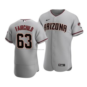 Camiseta Beisbol Hombre Arizona Diamondbacks Stuart Fairchild Autentico Road Gris