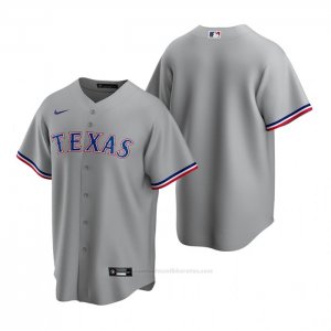 Camiseta Beisbol Hombre Texas Rangers Replica Road Gris