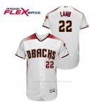 Camiseta Beisbol Hombre Arizona Diamondbacks Jake Lamb 150th Aniversario Patch Autentico Flex Base Blanco Rojo
