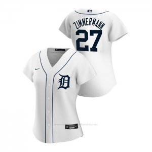 Camiseta Beisbol Mujer Detroit Tigers Jordan Zimmermann 2020 Replica Primera Blanco