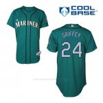 Camiseta Beisbol Hombre Seattle Mariners Ken Griffey 24 Teal Verde Alterno Cool Base