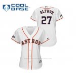Camiseta Beisbol Mujer Houston Astros Jose Altuve 2019 Postseason Cool Base Blanco