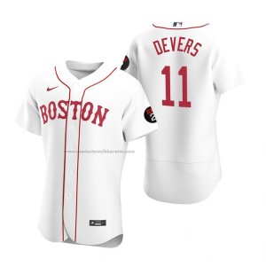 Camiseta Beisbol Hombre Boston Red Sox Rafael Devers Autentico Blanco2