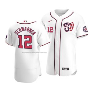 Camiseta Beisbol Hombre Washington Nationals Kyle Schwarber Autentico Alterno Blanco