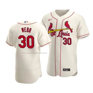 Camiseta Beisbol Hombre St. Louis Cardinals Tyler Webb Autentico Alterno Crema