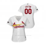 Camiseta Beisbol Mujer St. Louis Cardinals Personalizada 2019 Postseason Cool Base Blanco
