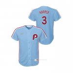 Camiseta Beisbol Nino Philadelphia Phillies Bryce Harper Cooperstown Collection Road Azul