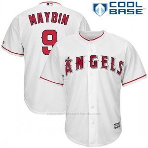 Camiseta Beisbol Hombre Los Angeles Angels Cameron Maybin Blanco Cool Base