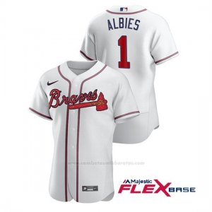 Camiseta Beisbol Hombre Atlanta Braves Ozzie Albies Autentico Nike Blanco