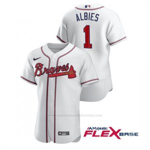 Camiseta Beisbol Hombre Atlanta Braves Ozzie Albies Autentico Nike Blanco