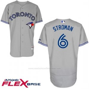 Camiseta Beisbol Hombre Toronto Blue Jays Marcus Stroman Autentico Coleccion Gris Flex Base