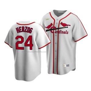 Camiseta Beisbol Hombre St. Louis Cardinals Whitey Herzog Cooperstown Collection Primera Blanco