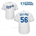 Camiseta Beisbol Hombre Kansas City Royals Greg Holland 56 Blanco 1ª Cool Base