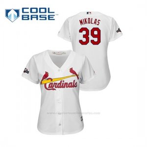 Camiseta Beisbol Mujer St. Louis Cardinals Miles Mikolas 2019 Postseason Cool Base Blanco