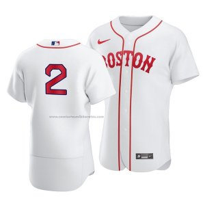 Camiseta Beisbol Hombre Boston Red Sox Xander Bogaerts White 2021 Autentico