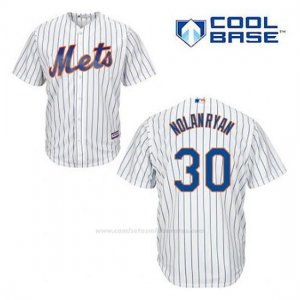 Camiseta Beisbol Hombre New York Mets Nolan Ryan 30 Blanco 1ª Cool Base
